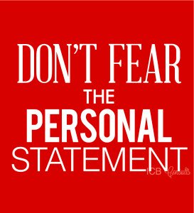 Dont fear the personal statement