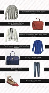 My Fall Must Haves: Target Sweater, Michael Kors Bag, Target Jacket, Target Tunic, YSL Bag, Target BF Jeans and Rockstar Flats