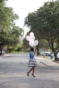 Tasha: Gap Jacket, Taylor Dress, Christian Louboutin