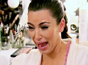 Kim Kardashain crying face