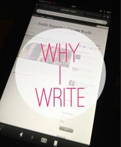 Why I Write