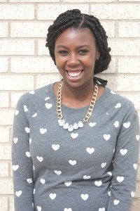 Tasha in Target Crewneck sweatshirt and 5 stone necklace. #boxbraids #bizblogger #killeen