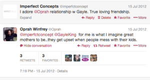 Oprah Tweets Imperfect Concepts