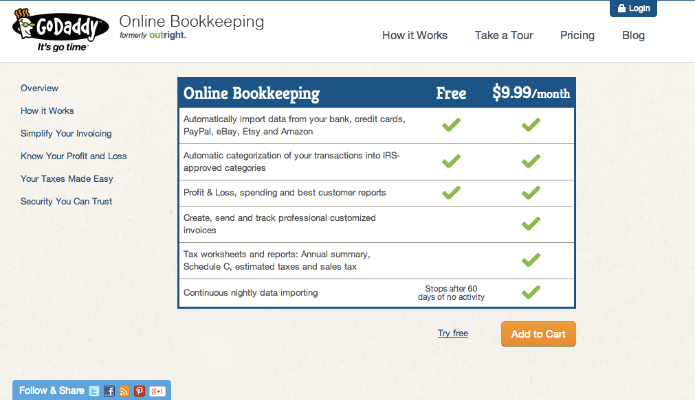 Outright Bookkeeping Pricing Guide for Small business