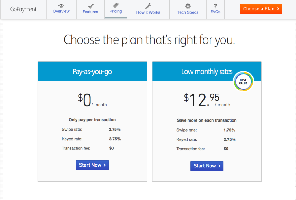 Intuit Go Payment Pricing Plan