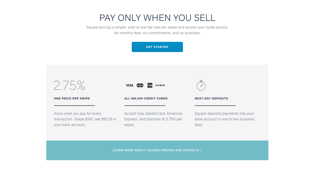 SquareUp by Square Pricing Plan