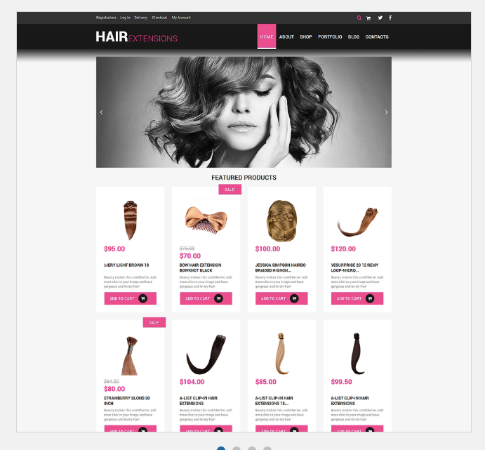 Hair Salon Responsive Woocommerce theme