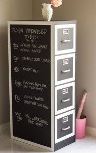 Chalk Board File Cabinet