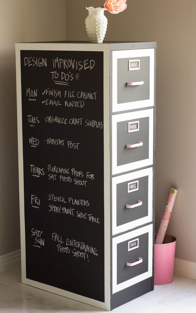 Chalk Board File Cabinet