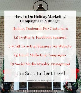 How To Do Holiday Marketing Campaign On A $100 Budget #imperfectconcepts