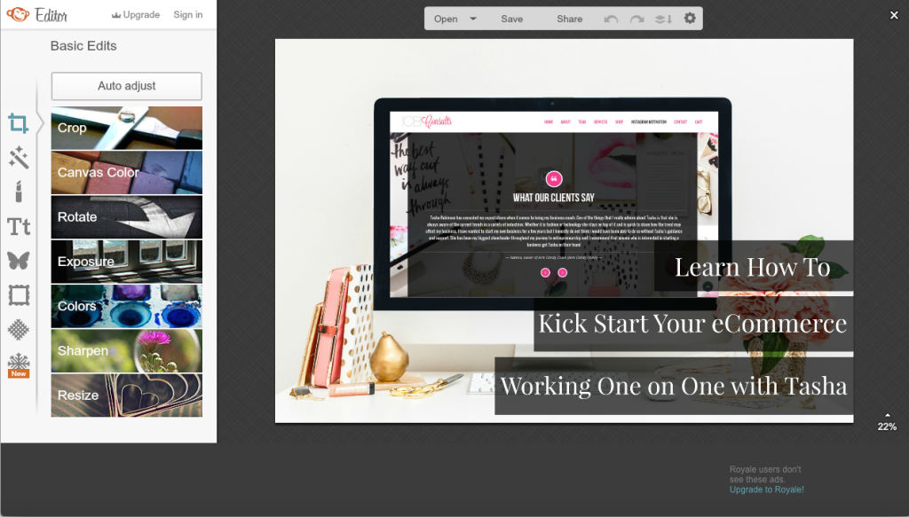 Design CTA in Picmonkey Step 6