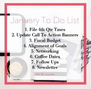 January To Do List ICBConsults