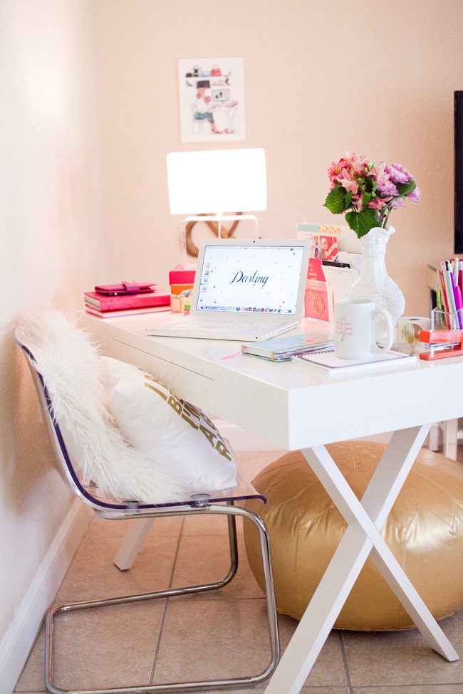 Purchase beautiful white desk for under $200