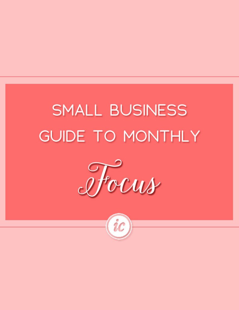 Breaking down EXACTLY what you need to focus on when it comes to your business monthly. | Imperfect Concepts