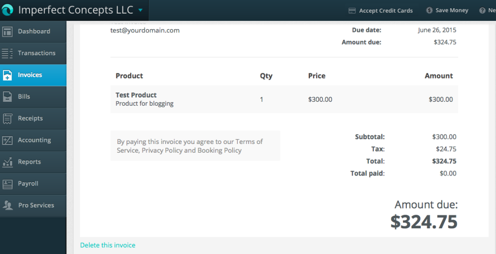 Review Invoice Amount