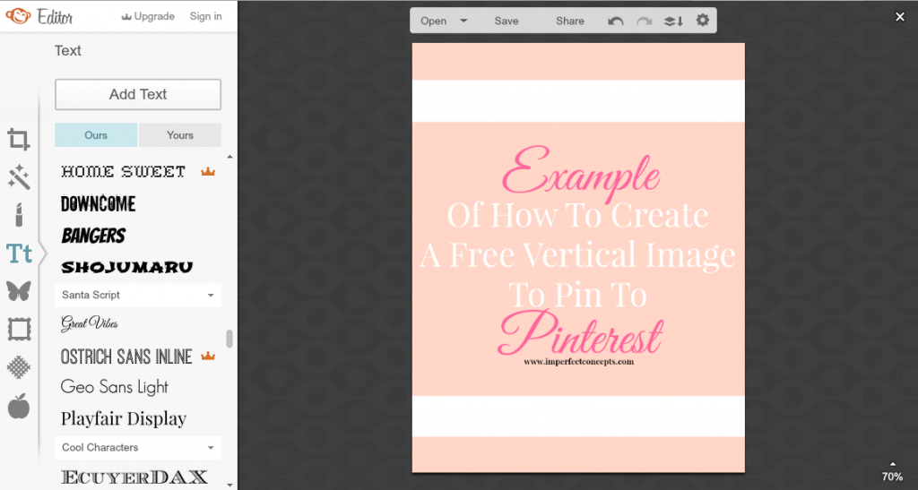 design a free graphic for pinterest. | Imperfect Concepts #SmallBusiness #Pinterest