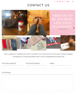 Good example of adding extra pop to a contact page. | Imperfect Concepts #SmallBusiness #Website #ContactPage