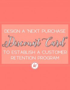 Step by step guide on how you can design a "next purchase discount card" to bring your customers back monthly. | Imperfect Concepts #SmallBusiness #Creative