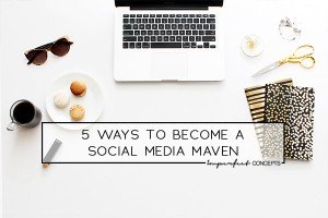 Sharing five tips on how you can become a social media maven for your small business. | Imperfect Concepts #socialmedia #blogging #twitter #instagram #smallbusiness