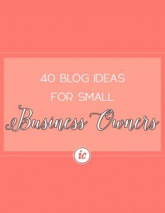 Sharing amazing blog ideas for small business owners to write about. | Imperfect Concepts #smallbusiness #entrepreneur #womeninbusiness #blogging