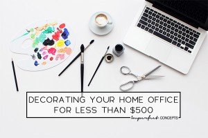 How to create your pinterest dream office for less than $500. | Imperfect Concepts #smallbusiness #homedecor #parsondesk #interior