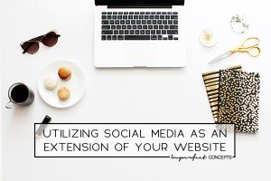 Sharing insight on how you can use social media as an extension of your website to grow your audience. | Imperfect Concepts #socialmedia #smallbusiness #blogging