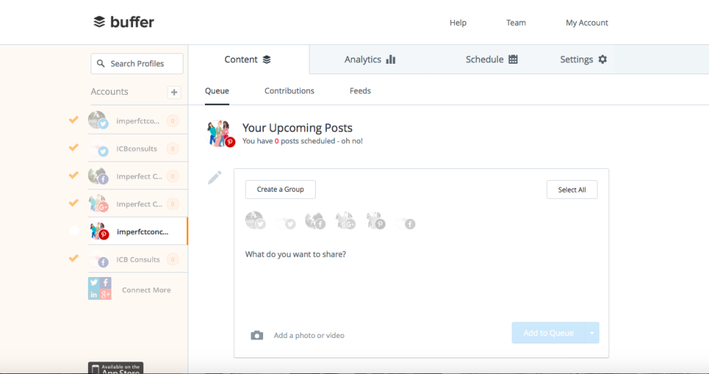 Learn how you can easily automate up to 10 social media profiles for less than $120 a year by utilizing Buffer. #socialmedia #buffer #automation #smallbusiness