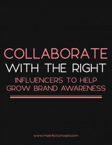 There is an art to collaborating and working with influencers for your business. | Imperfect Concepts #smallbusiness #advice #blogging #influencers