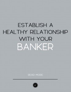 Every small business is surrounded by a group of great people. Having an amazing banker is key to financial success. | Imperfect Concepts #blogging #money #smallbusiness