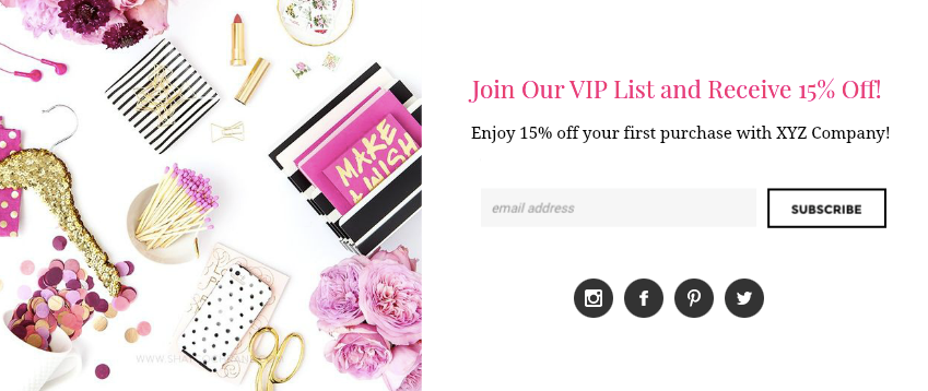 How to style email newsletter opt in for your small business. | Imperfect Concepts