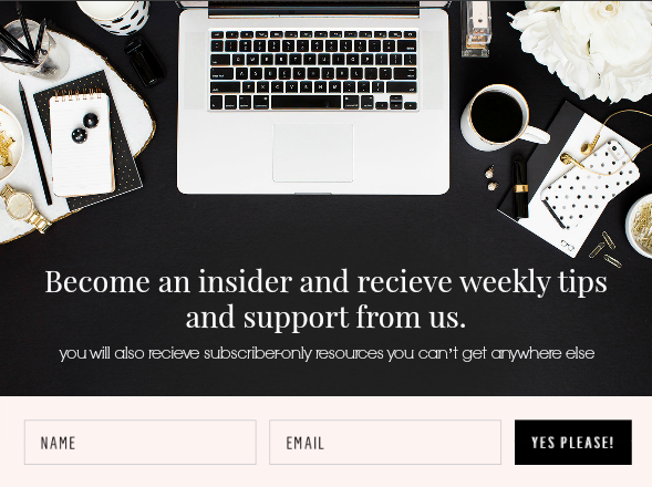 Design matters when creating your email opt in pop up. | Imperfect Concepts