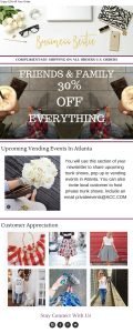 email marketing template example from Imperfect Concepts