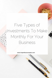 Discussing the importance of savings, retirement account, small business and much more when it comes to investing in your future. | Imperfect Concepts
