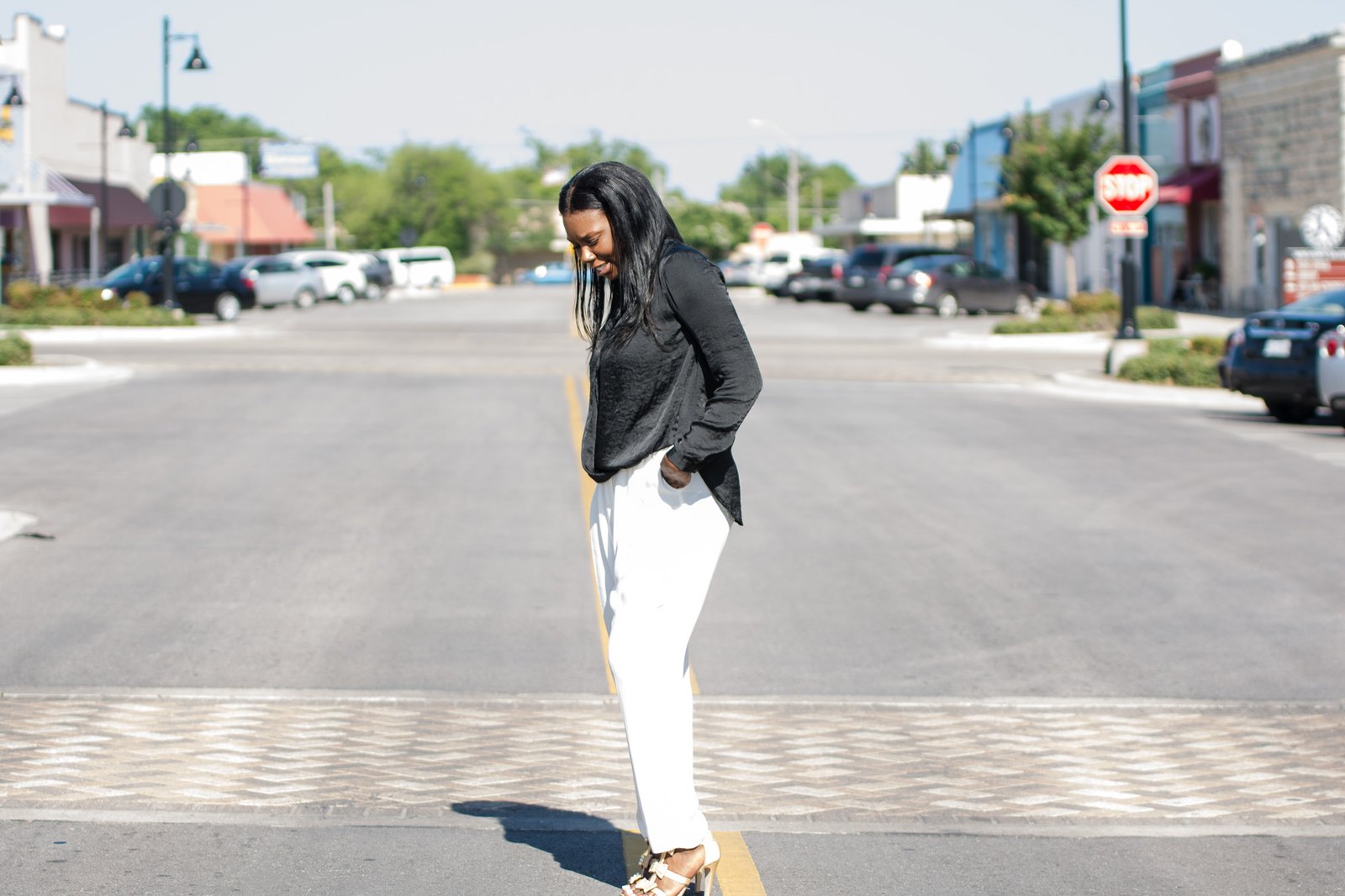 Tasha Robinson Imperfect Concepts | Target Blouse + Valentino Pants + Chanel Shoes